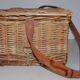 Old artisanal wicker picnic basket 50