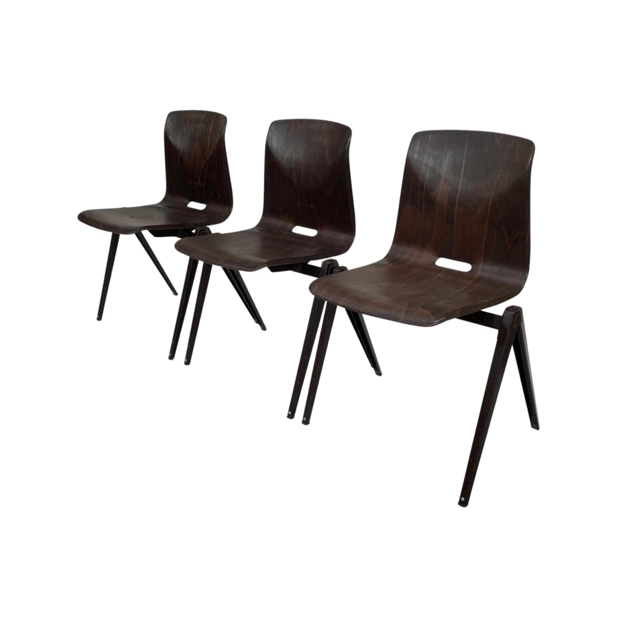 Pagholz Galvanitas S22 stackable school chair dark brown