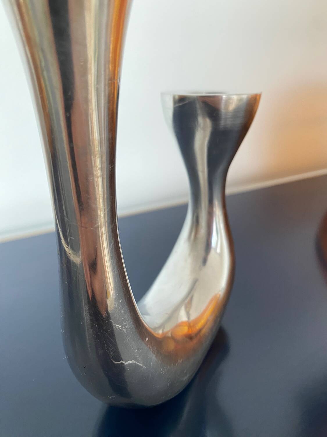 Designer cast iron candle holder