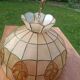 Mother-of-pearl and brass pendant light