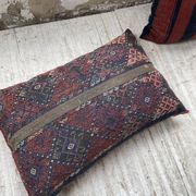 Pair of vintage XXL Kilim cushions