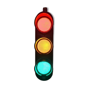 Lampe feu tricolore épais en métal