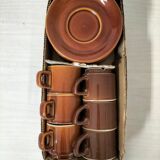 Service de 6 tasses avec coupelles