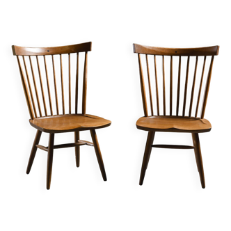 Paire de Chaises par Riki Watanabe, Japon vers 1985