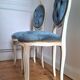 Pair of antique medallion chairs, boudoir seats in Louis XV style.