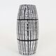 Vase Scheurich Bambus Rayé Noir Blanc Europ Linie West Germany années 60