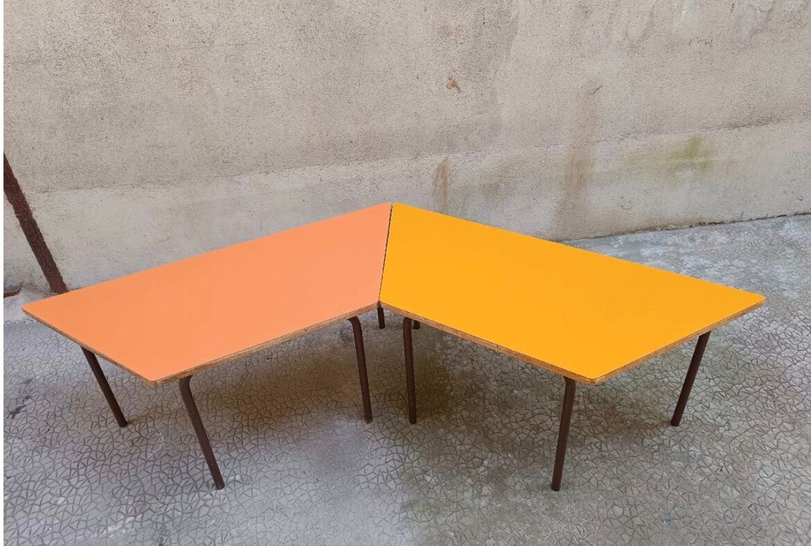 Table - trapezoidal desk for nursery school children