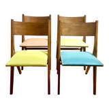 Set of 4 chairs by René-Jean Caillette