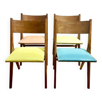 Lot de 4 chaises par René-Jean Caillette