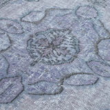 Hand-knotted rustic anatolian 1980s 174 cm x 280 cm grey carpet