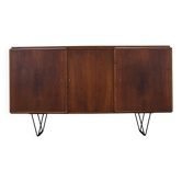 Walnut highboard, Danish design, 1960s, production: Denmark