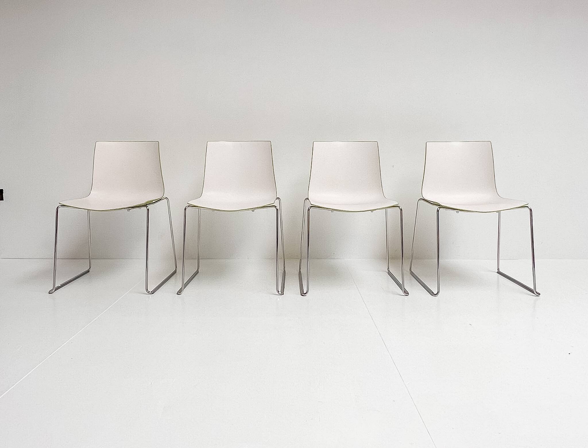 Set of 4 Katifa design chair by Arper, after 2000