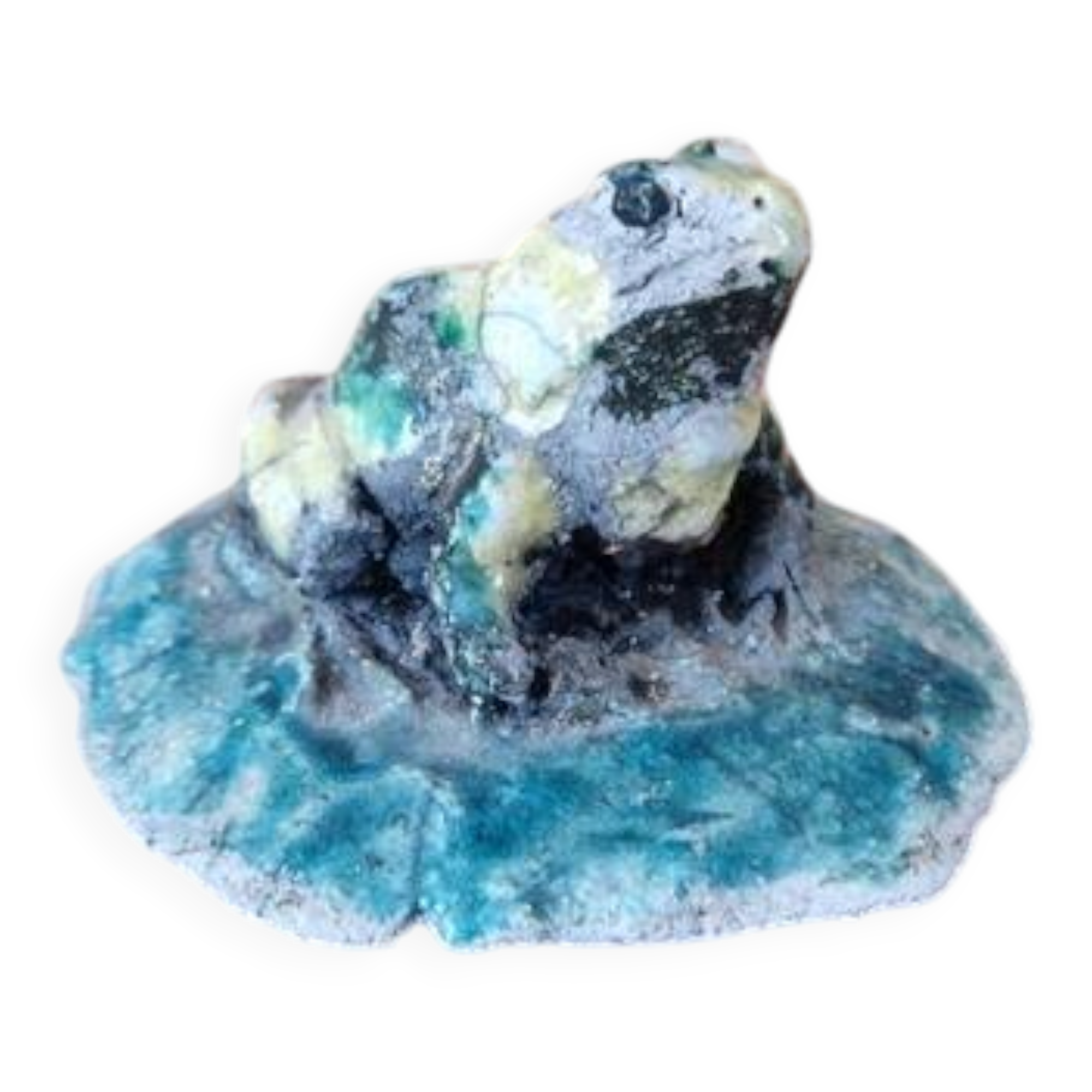 Joanna Hair (1955) Raku glazed ceramic frog