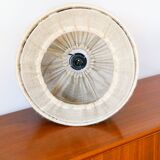 Round wool pendant with geometric patterns, Beige, Design, 1970