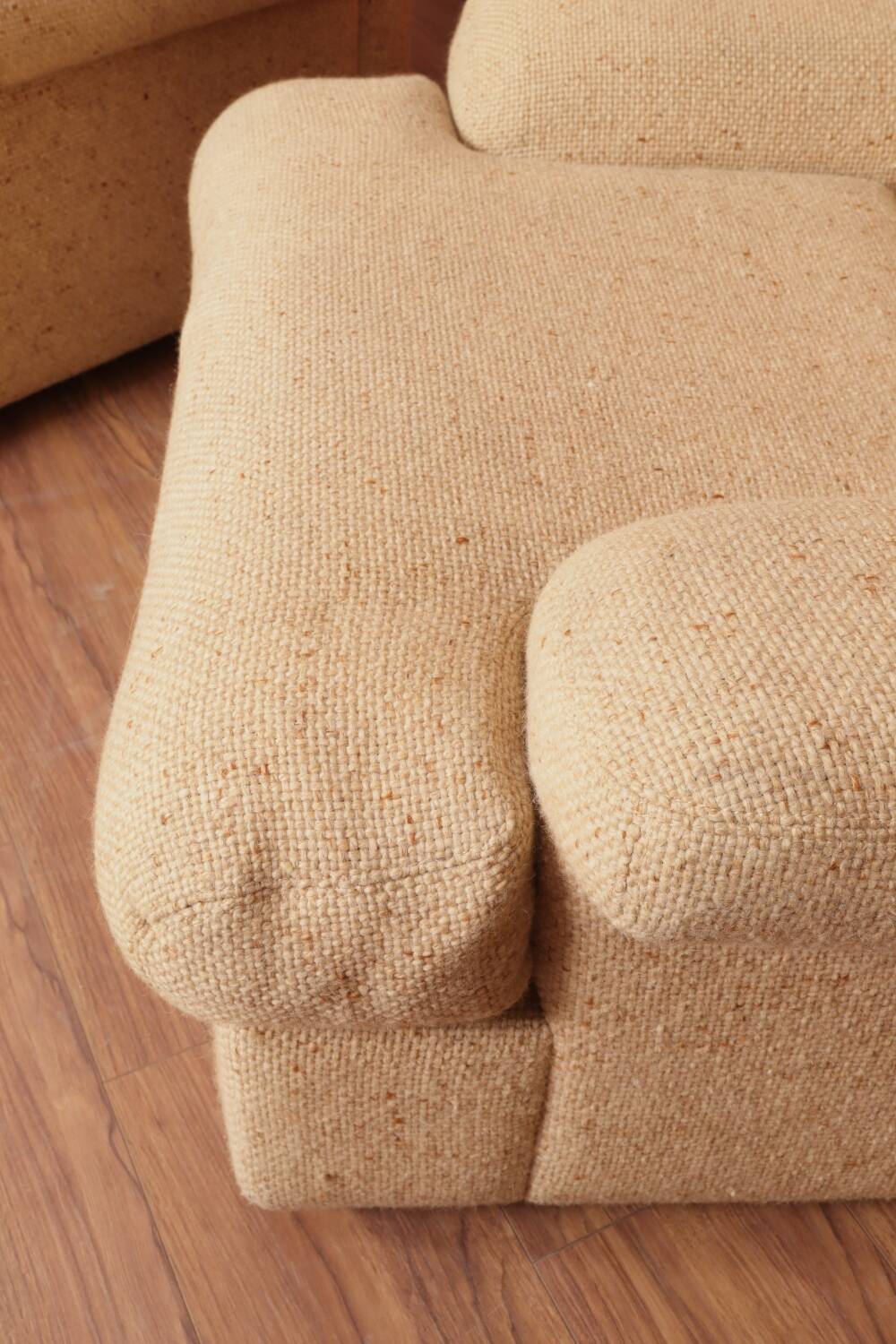 Danish Set of Armchairs Soft Cuschion Comfortable Wool Upholstery