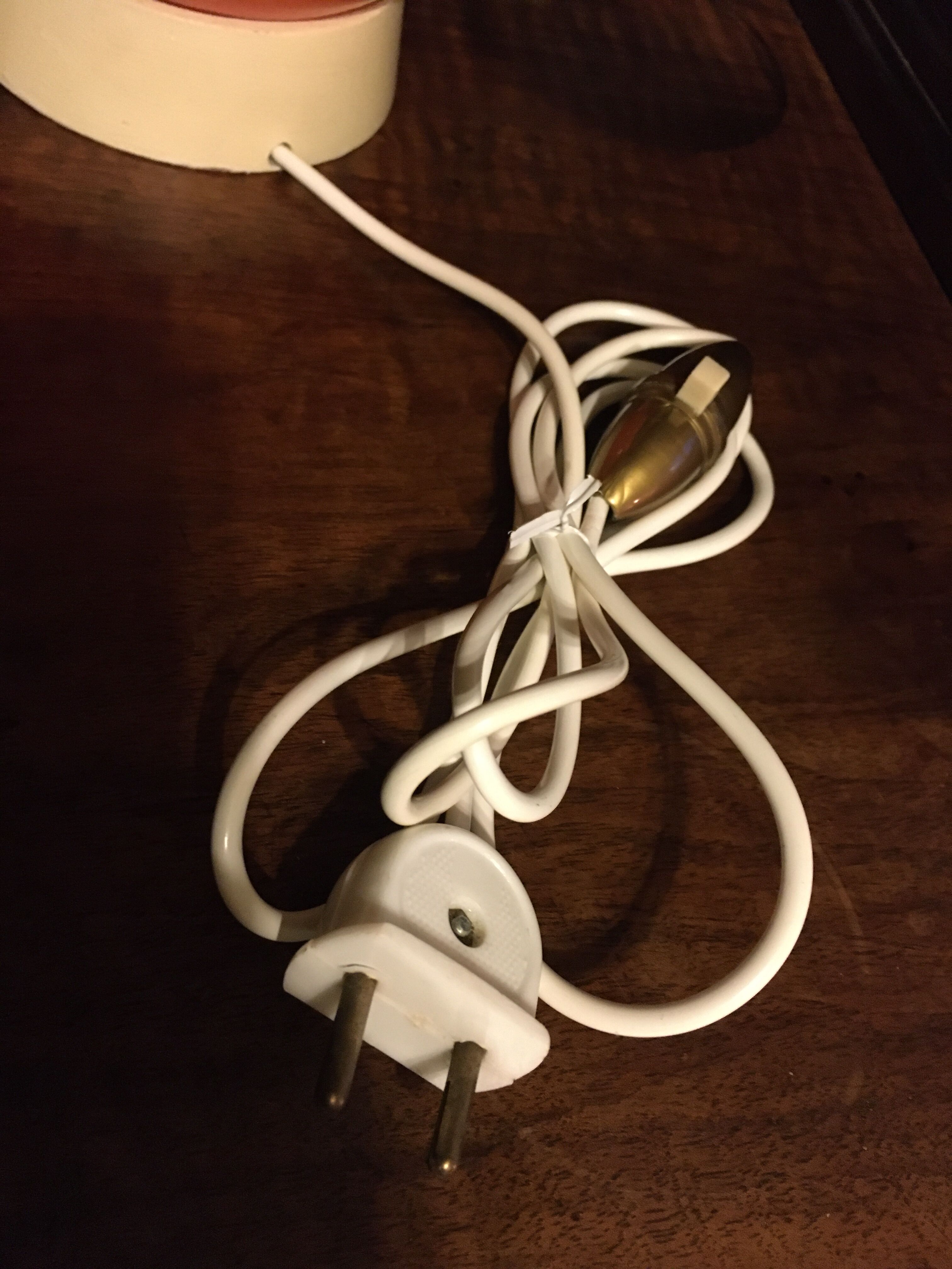 60'S vintage orange opaline lamp