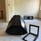 Fireplace, Don Bar stove in patinated steel, 1970s