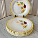 Set of 6 dessert plates Digoin Sarreguemines model "Alouette" years 30-40