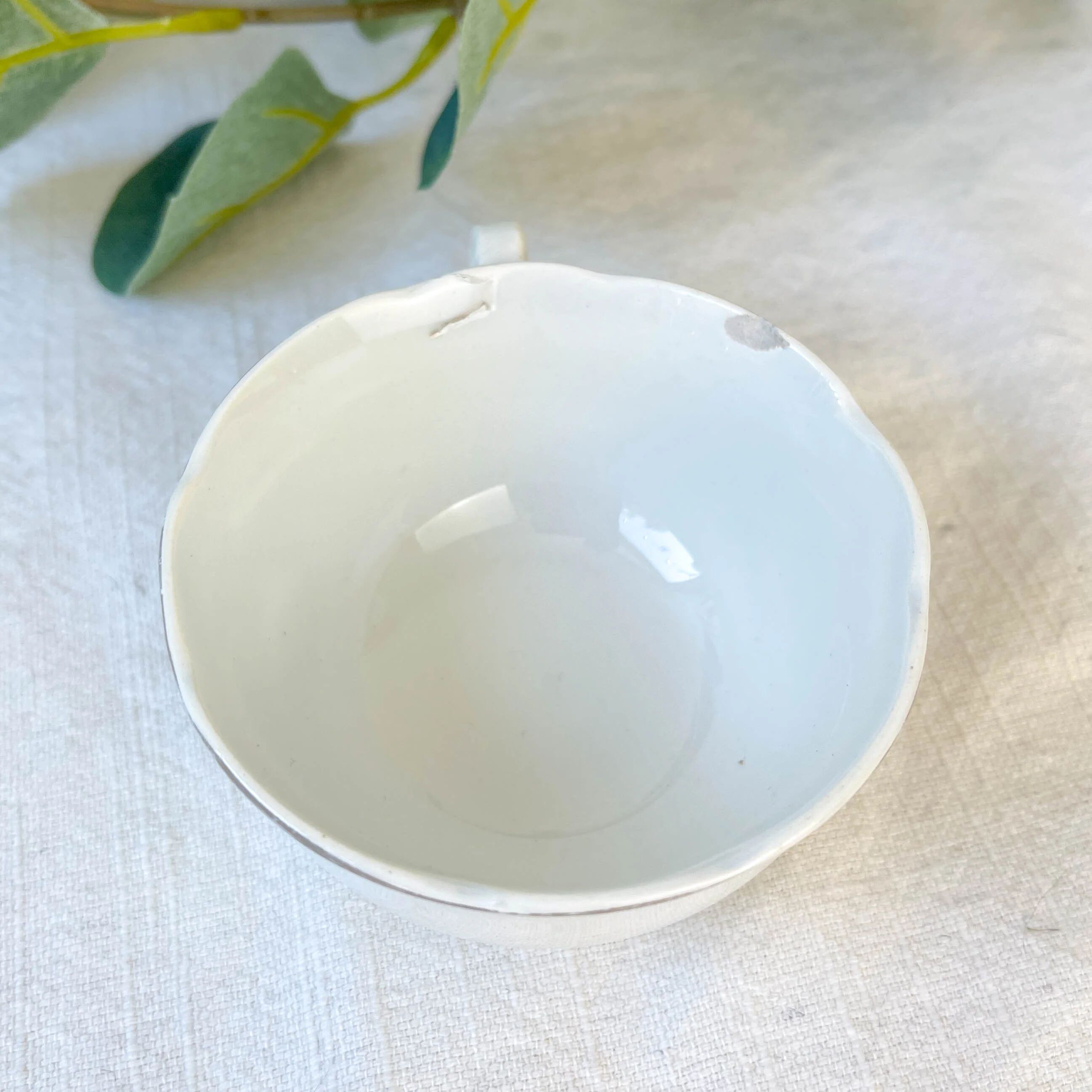 Service à thé vintage Digoin Sarreguemines – Modèle Corde – Motif Oiseau de Paradis