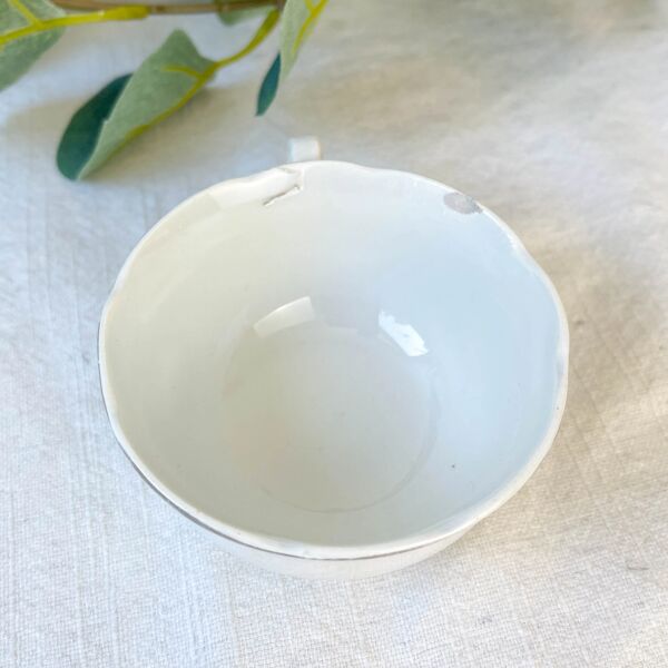 Service à thé vintage Digoin Sarreguemines – Modèle Corde – Motif Oiseau de Paradis