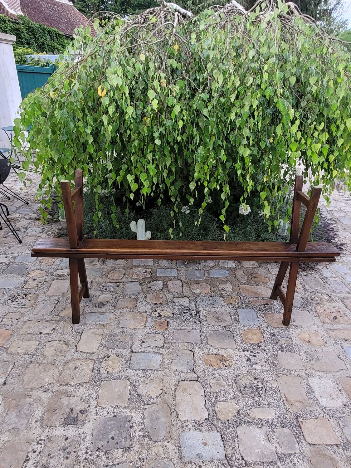 Pair of solid oak benches