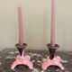 Pair of ceramic candlesticks