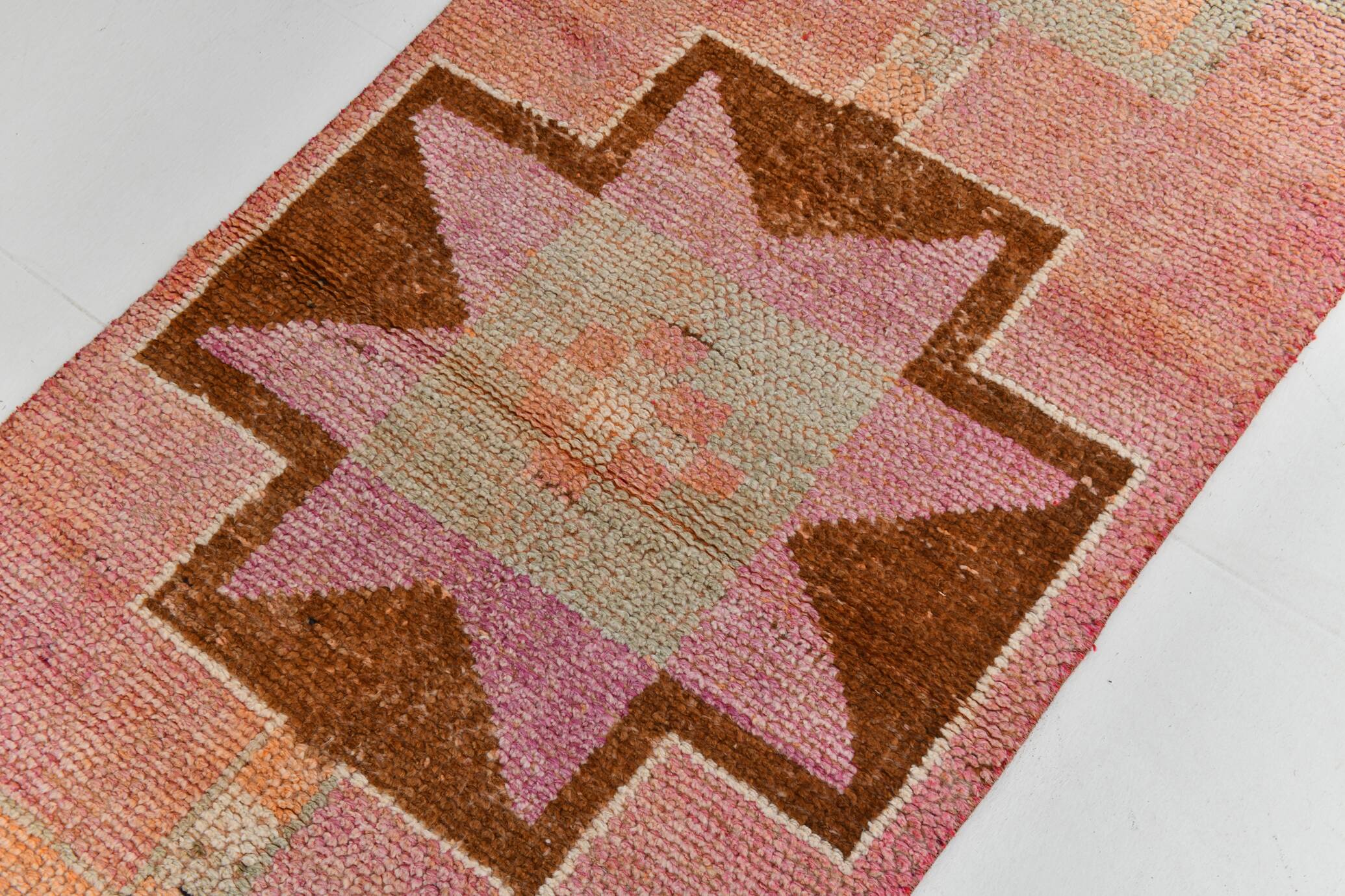 Pink Orange Turkish Runner Rug 87x316Cm SK 23422