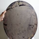 Large domed medallion portrait painting oil on wood Florentine style vintage