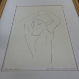 Lithographie d'Henri Matisse "Jeune fille arrangeant ses cheveux" 1934