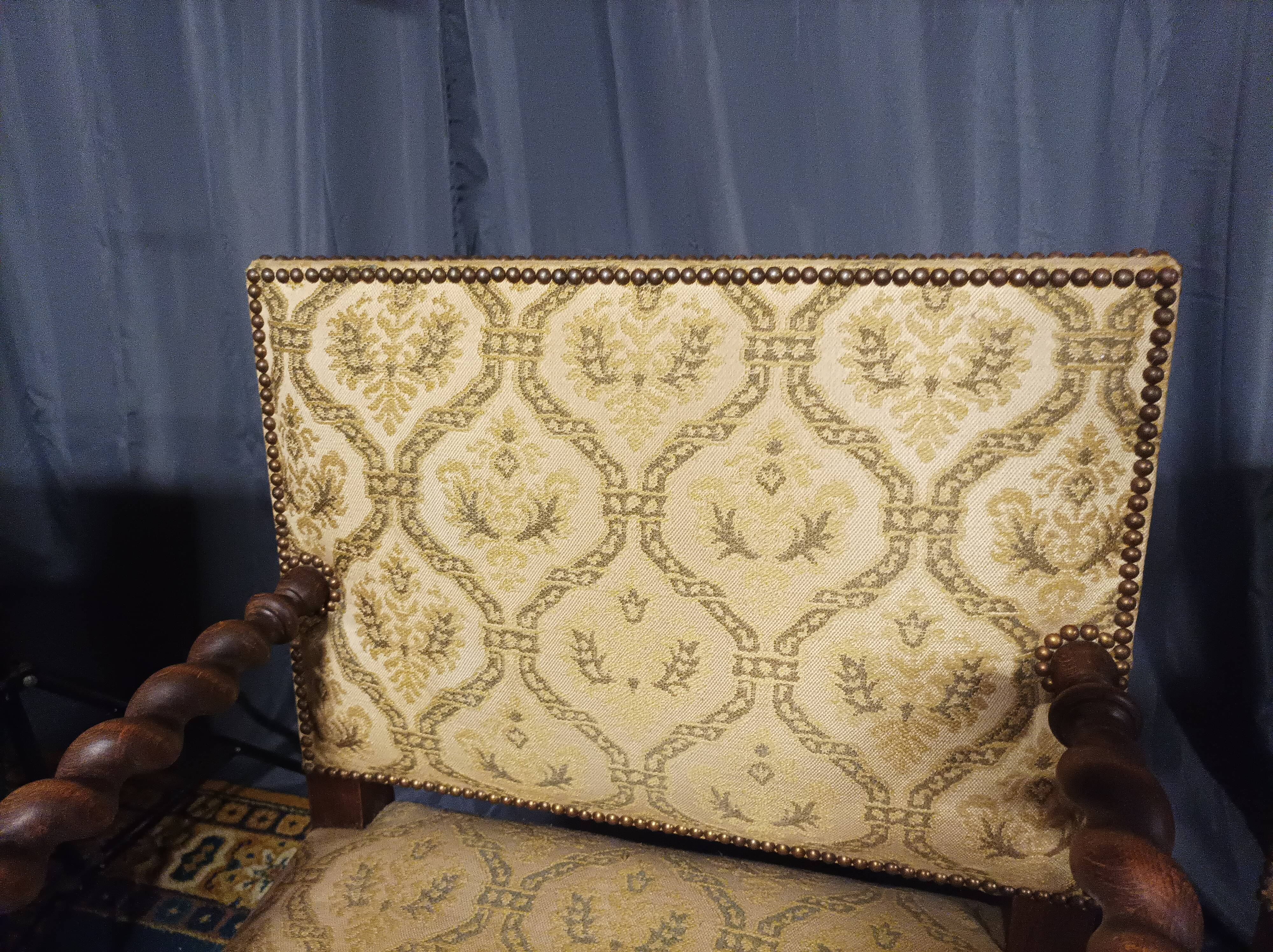 Pair of armchairs Louis XIII style