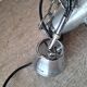 Chandelier with chrome metal frame from the 70s, 3 smoked globes