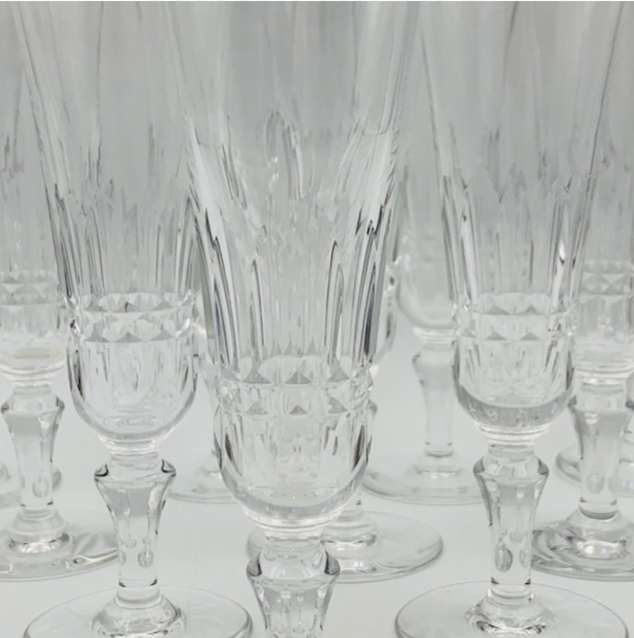 Baccarat crystal champagne flutes
