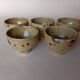 5 stoneware tea bowls