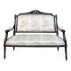 Canapé sculpté et tissu de style Louis XVI, 1900