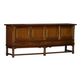 Danish enfilade from the mid-modern century in dark stained oak, 1960s.