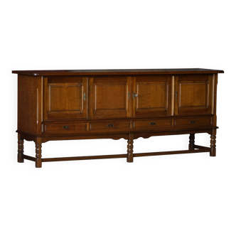 Danish enfilade from the mid-modern century in dark stained oak, 1960s.