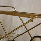 Service brass trays mahogany vintage 1960