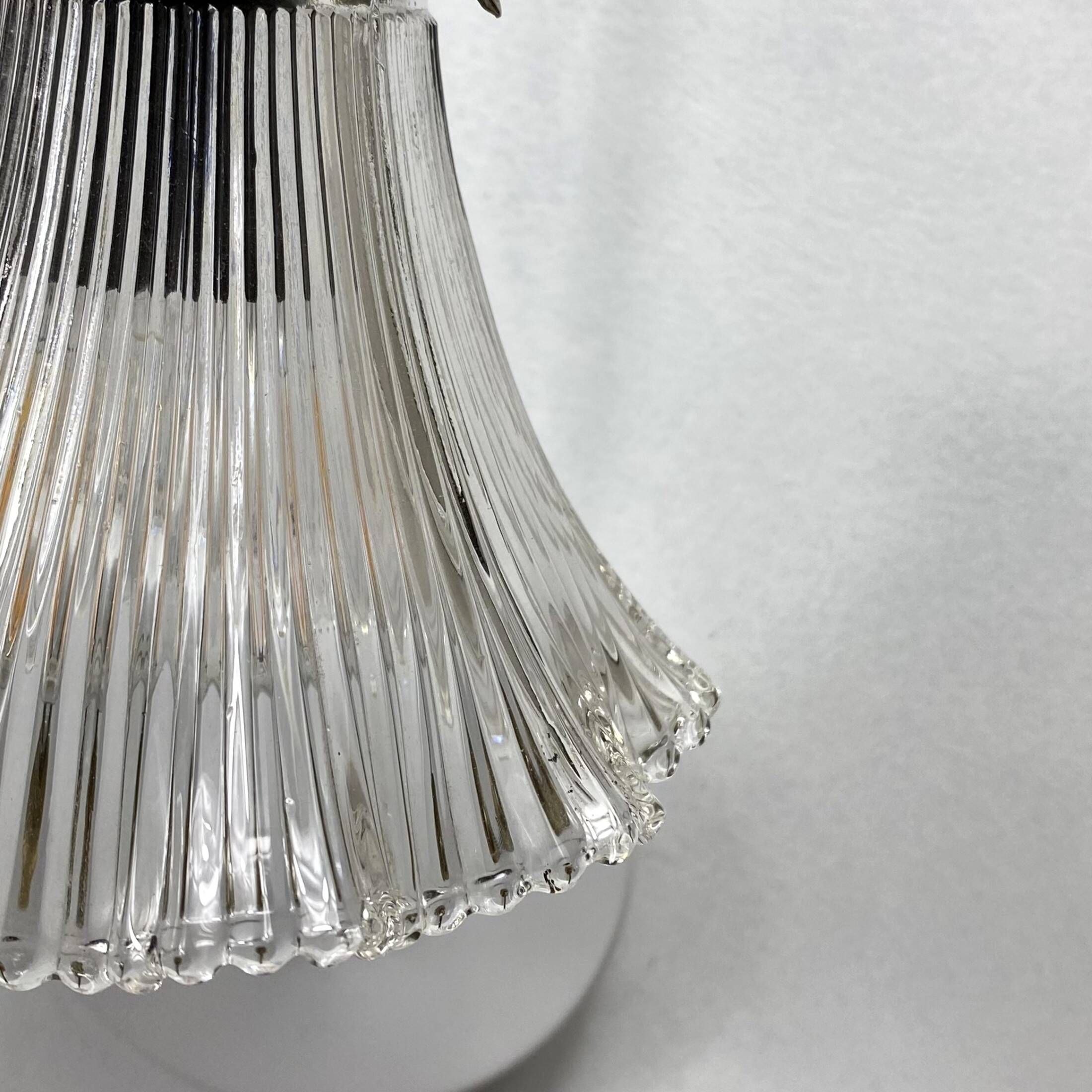 Old wall light swan neck brass tulip transparent glass vintage decoration LAMP-7177