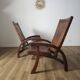 Leather and teak armchairs, by Angel Pazmino, circa 1960.