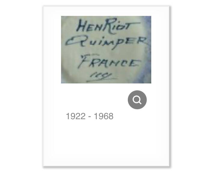 Old Henriot Quimper pitcher