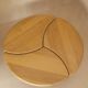 Vintage solid oak modular petal coffee tables circa 1980