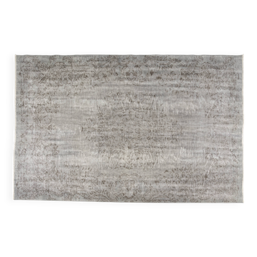 Tapis Oushak en laine grise