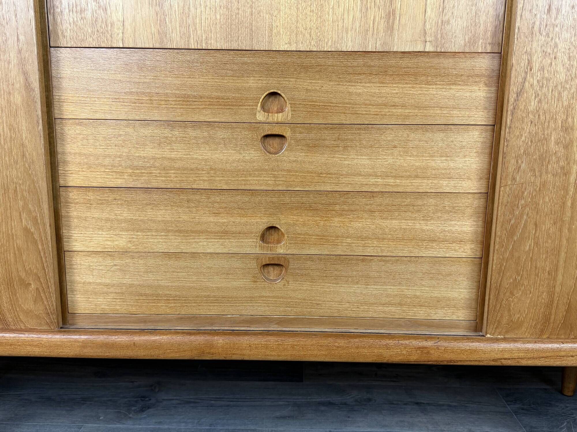 1960s 1970s Teak Sideboard Highboard by H.W. Klein for Bramin Denmark