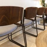 4 Scandinavian walnut chairs, 1970