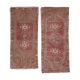 Set of 2 turkish rugs, 1970s, 44 x 102 - 44 x 94 cm