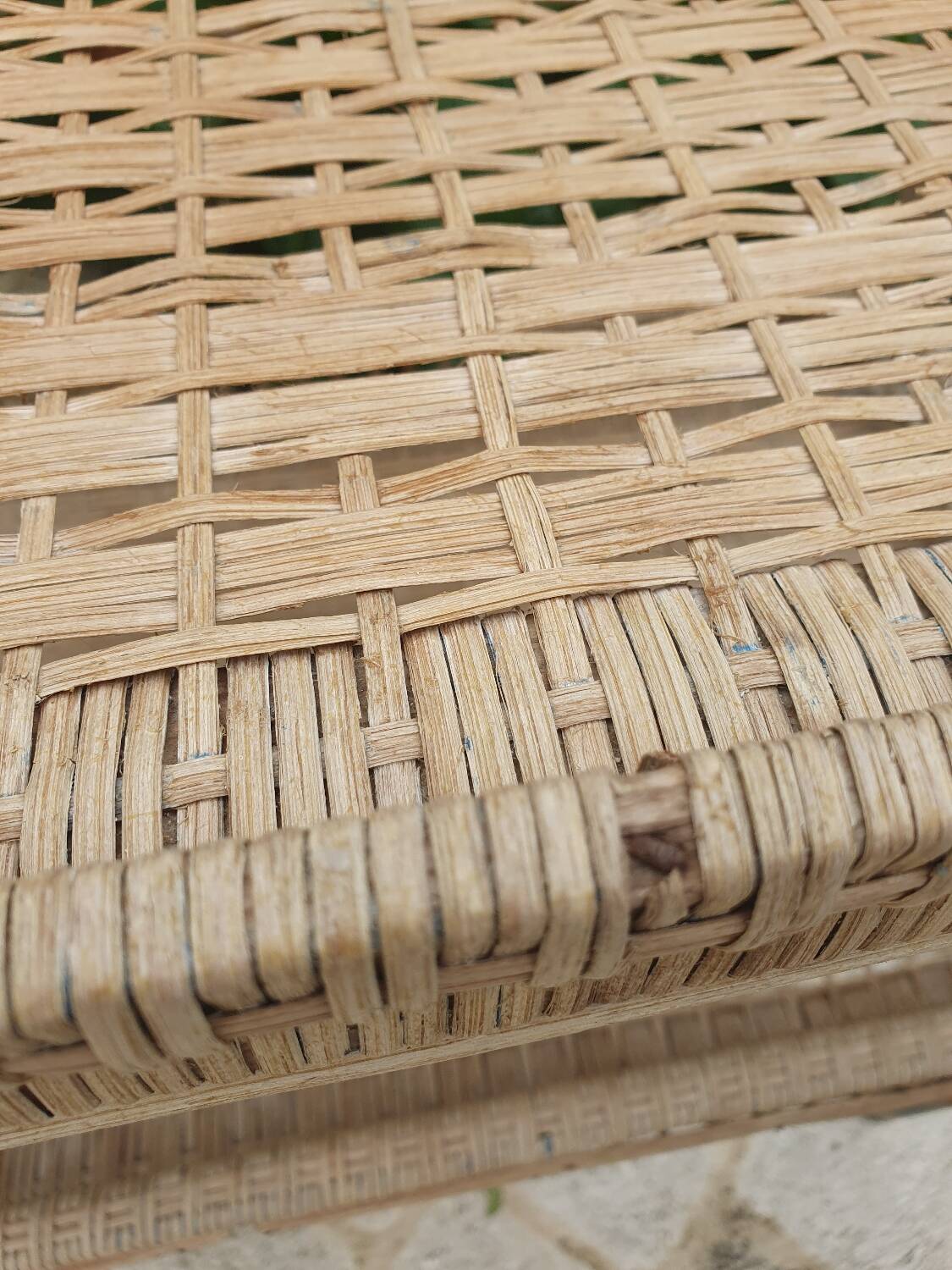 Rattan side table