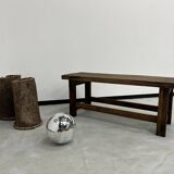 Old restored oak workbench