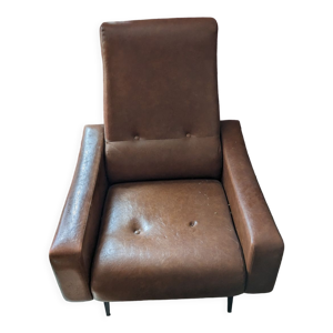 Fauteuil en skaï vintage