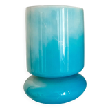 Vintage blue blown glass lamp 90