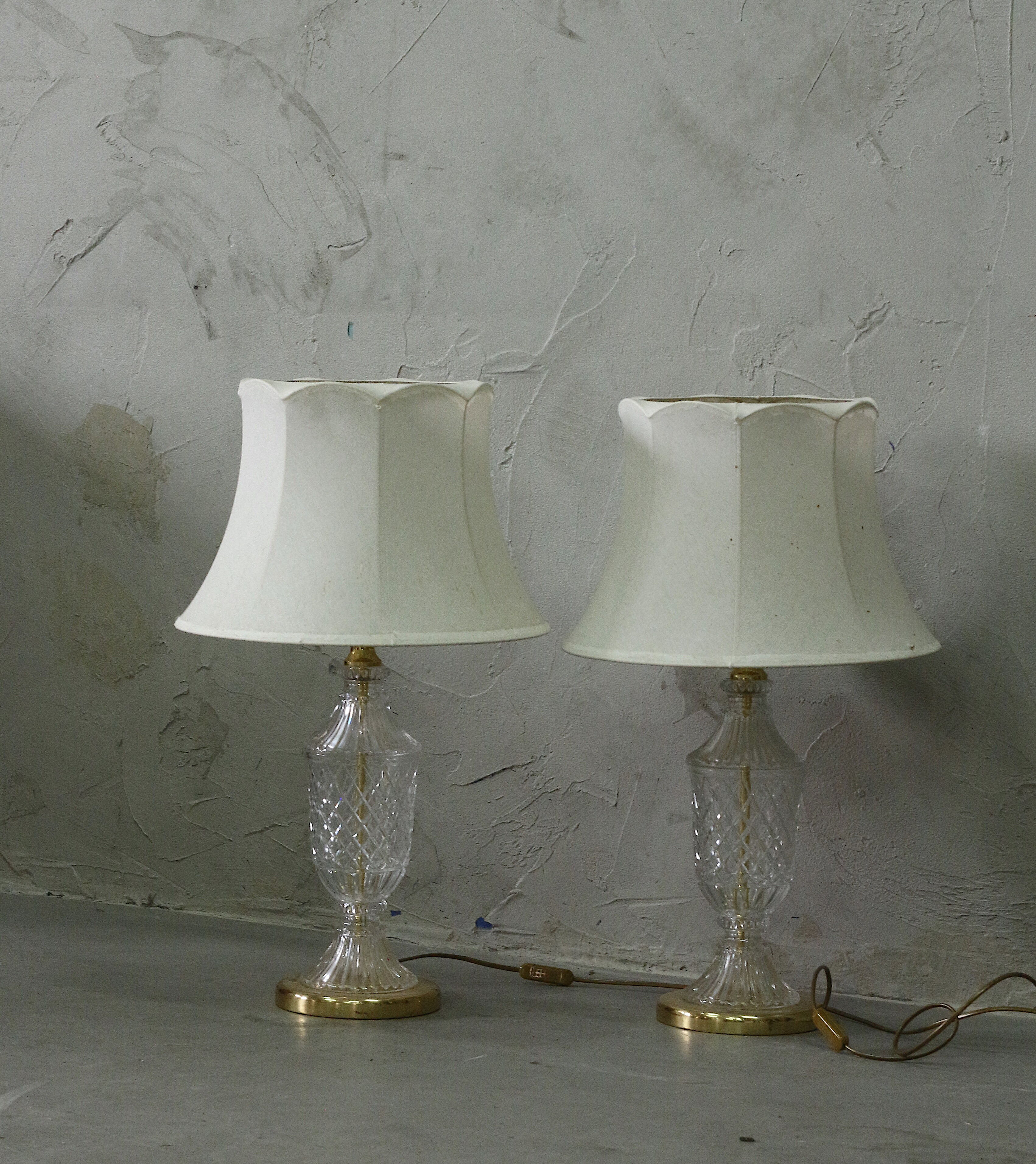 Pair of hollywood regency table lamps, 1970